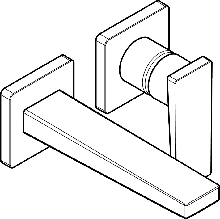Hansgrohe Metropol Einhebel-Waschtischmischer Unterputz, Chrom, Ausladung 165 mm, Hebelgriff, Normalstrahl, max. Durchflussmenge 5 l/min