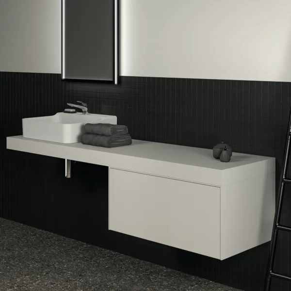 Konsole Conca, 1800x505x80mm, Weiß Konsole Conca, 1800x505x80mm, Weiß