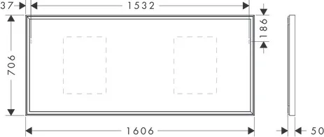 Xarita E Spiegel mit LED-Beleuchtung 1600/50 IR Sensor Mattweiß