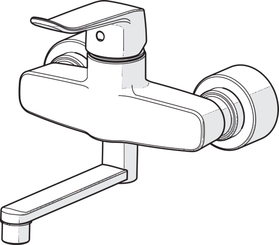 Einhand-Waschtischarmatur Bedienungshebel lang „Clinica“ Ausladung 227 mm in Chrom Einhand-Waschtischarmatur Bedienungshebel lang „Clinica“ Ausladung 227 mm in Chrom