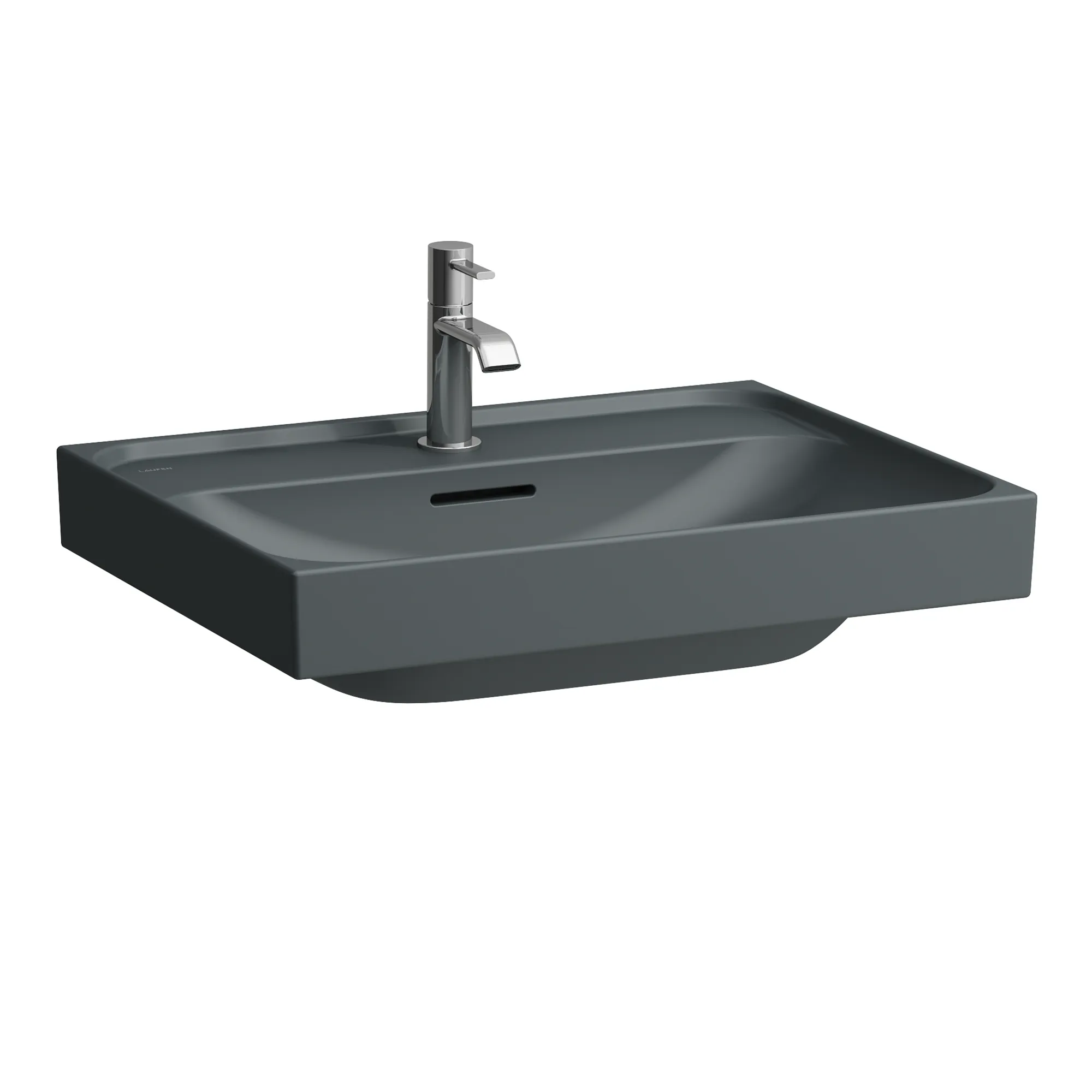 Waschtisch, MEDA, 460x600x160, 1 Hahnloch mit Überlauf, weiß