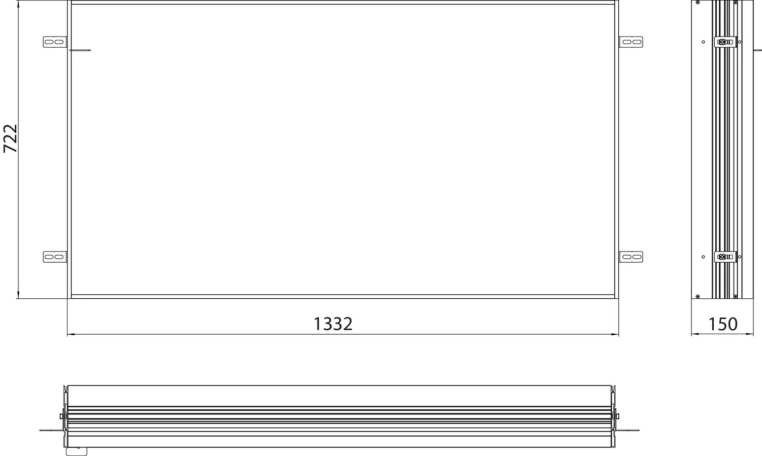 emco asis PG2 Einbaurahmen Loft für Lichtspiegelschränke Breite 1300mm emco asis PG2 Einbaurahmen Loft für Lichtspiegelschränke Breite 1300mm