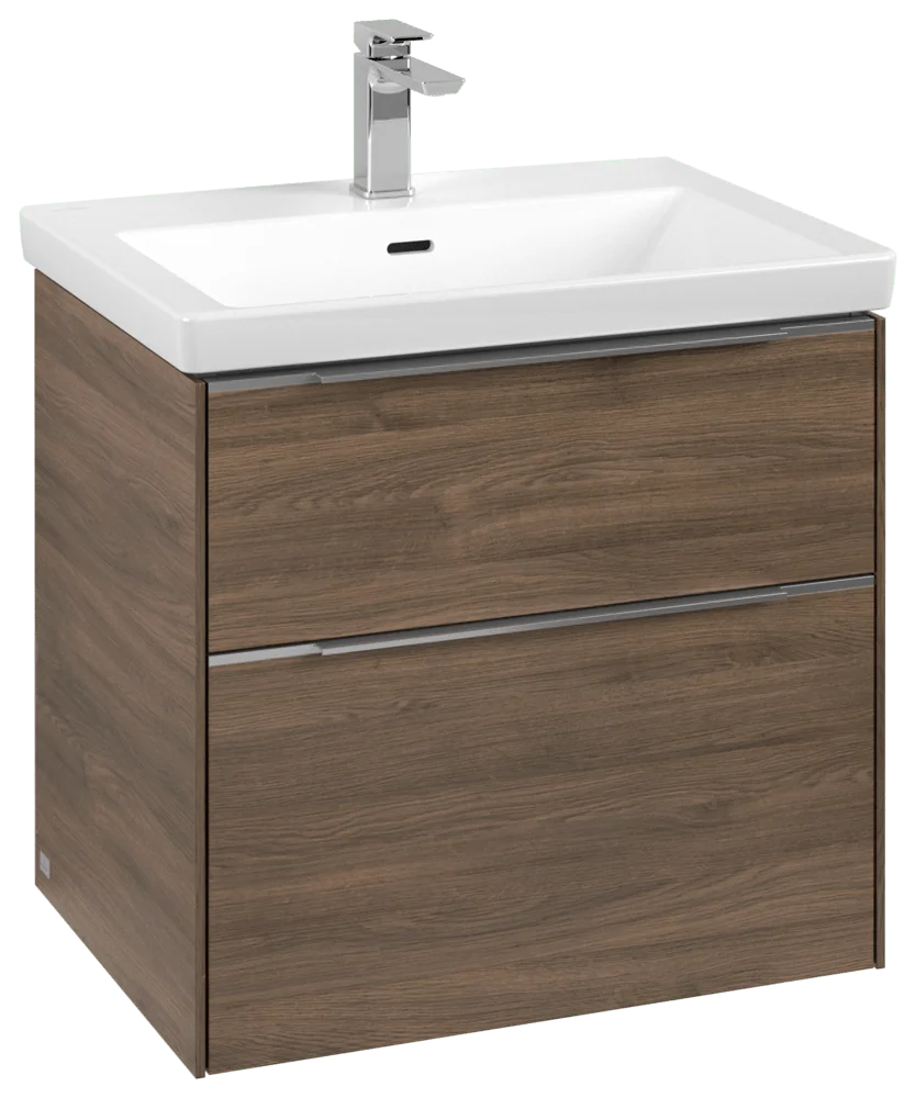 Villeroy & Boch Waschbeckenunterschrank Subway 3.0 Arizona Oak, 622 x 576 x 462 mm, mit Beleuchtung und SoftClosing