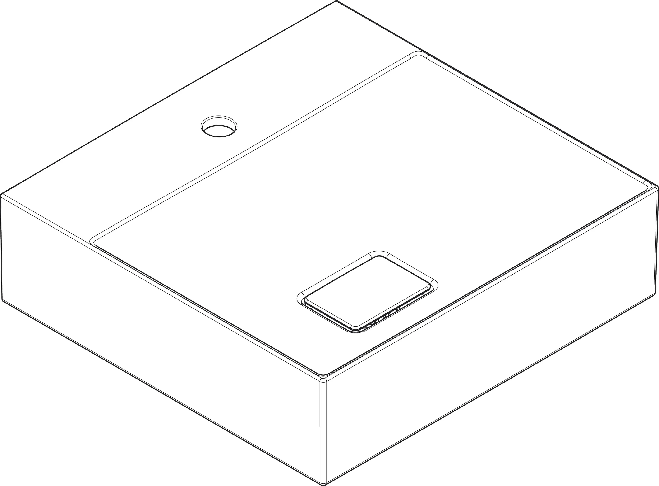 Hansgrohe Aufsatzwaschtisch Xevolos E, weiß, 500x480 mm, geschliffen, SmartClean, glänzend Hansgrohe Aufsatzwaschtisch Xevolos E, weiß, 500x480 mm, geschliffen, SmartClean, glänzend