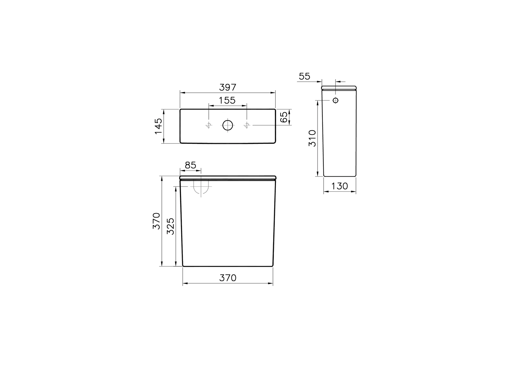 VitrA Integra Square Aufsatzspülkasten Keramik Weiß Hochglanz VitrA Integra Square Aufsatzspülkasten Keramik Weiß Hochglanz
