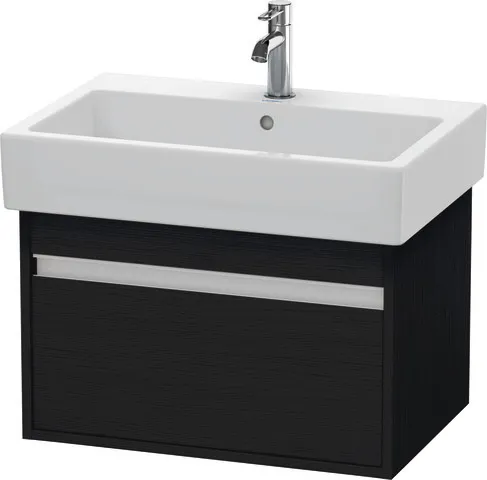 Duravit Waschtischunterschrank wandhängend „Ketho“ 65 × 41 × 44 cm Eiche Schwarz
