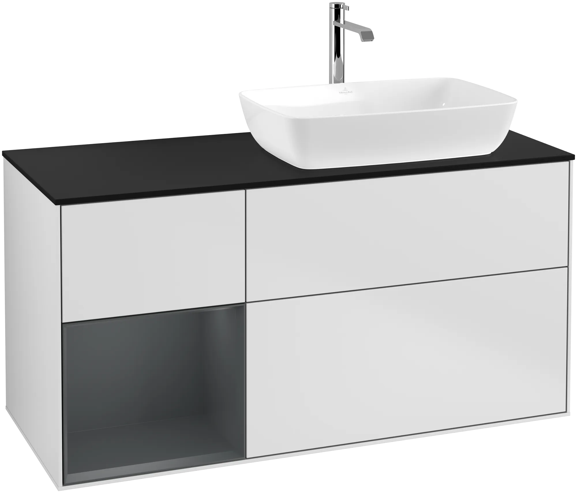 Villeroy & Boch Waschbeckenunterschrank Finion G80, 1200x603x501mm, mit Beleuchtung, 3 Auszüge