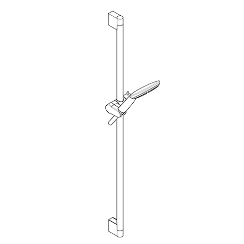 FRESHLINE Brause-Set 1S L=900mm weiß/chrom