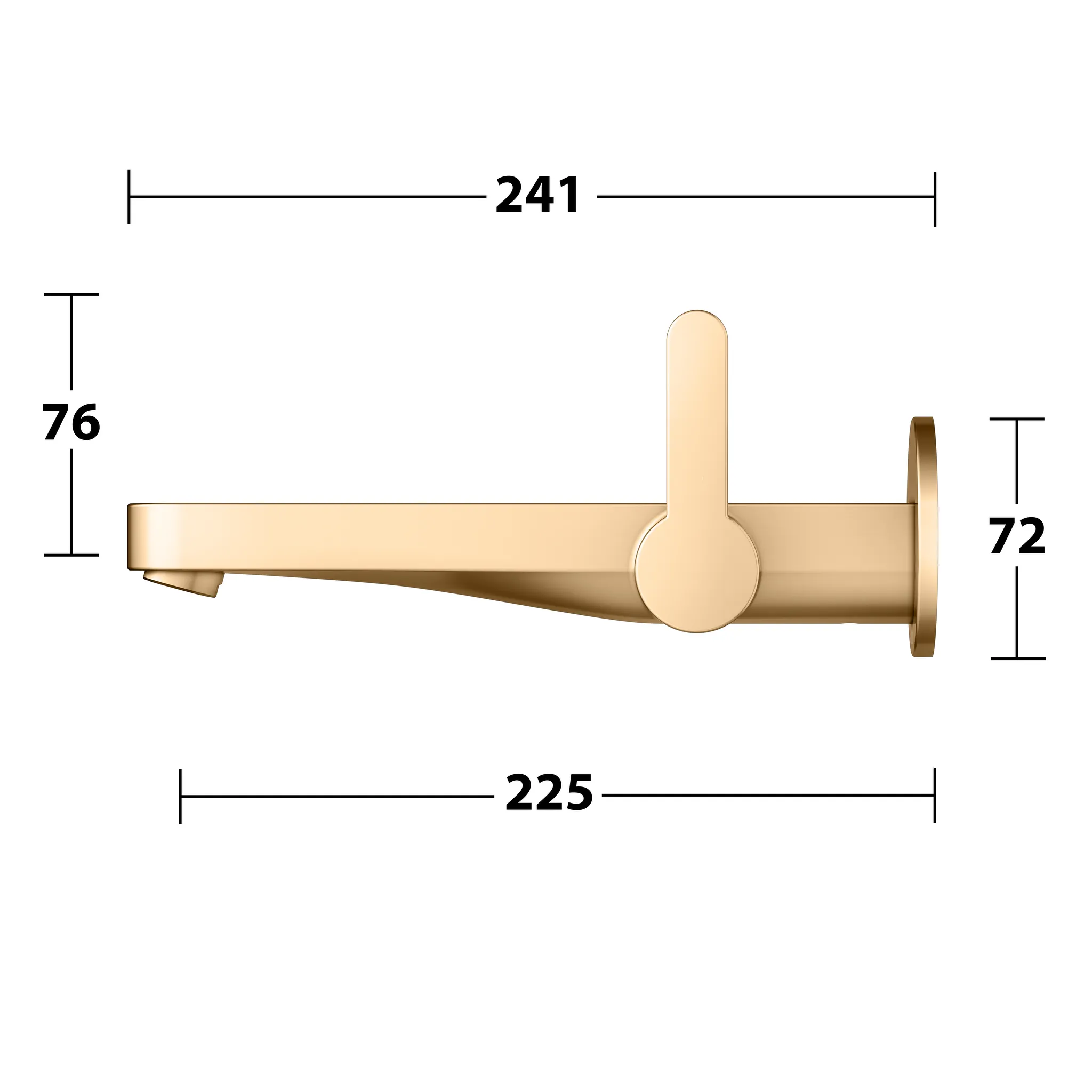 IXMO Einhebel-Waschtischmischer UP Ausladung 225 mm/IXMO Flat Messing gebürstet IXMO Einhebel-Waschtischmischer UP Ausladung 225 mm/IXMO Flat Messing gebürstet