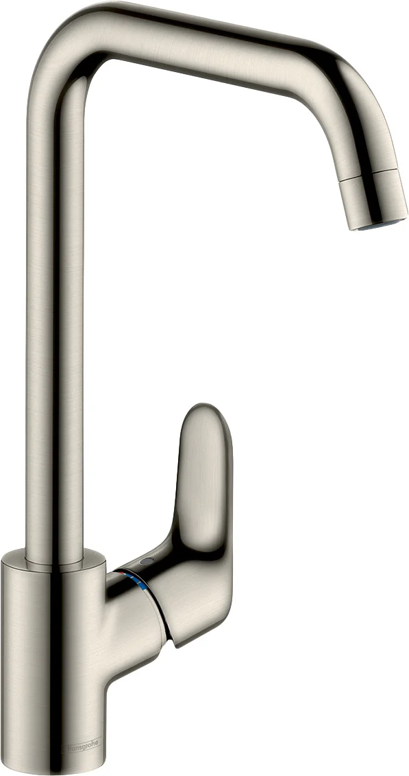 Hansgrohe Focus M41 Einhebel-Küchenmischer 260, Chrom, 1-Jet, max. Durchfluss 12 l/min, einstellbarer Schwenkbereich 110°, 150° oder 360°, Keramikmischsystem, für Durchlauferhitzer geeignet