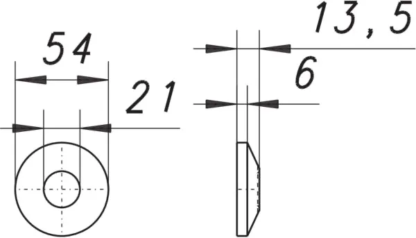 Rosette zu 405, Edelstahl
