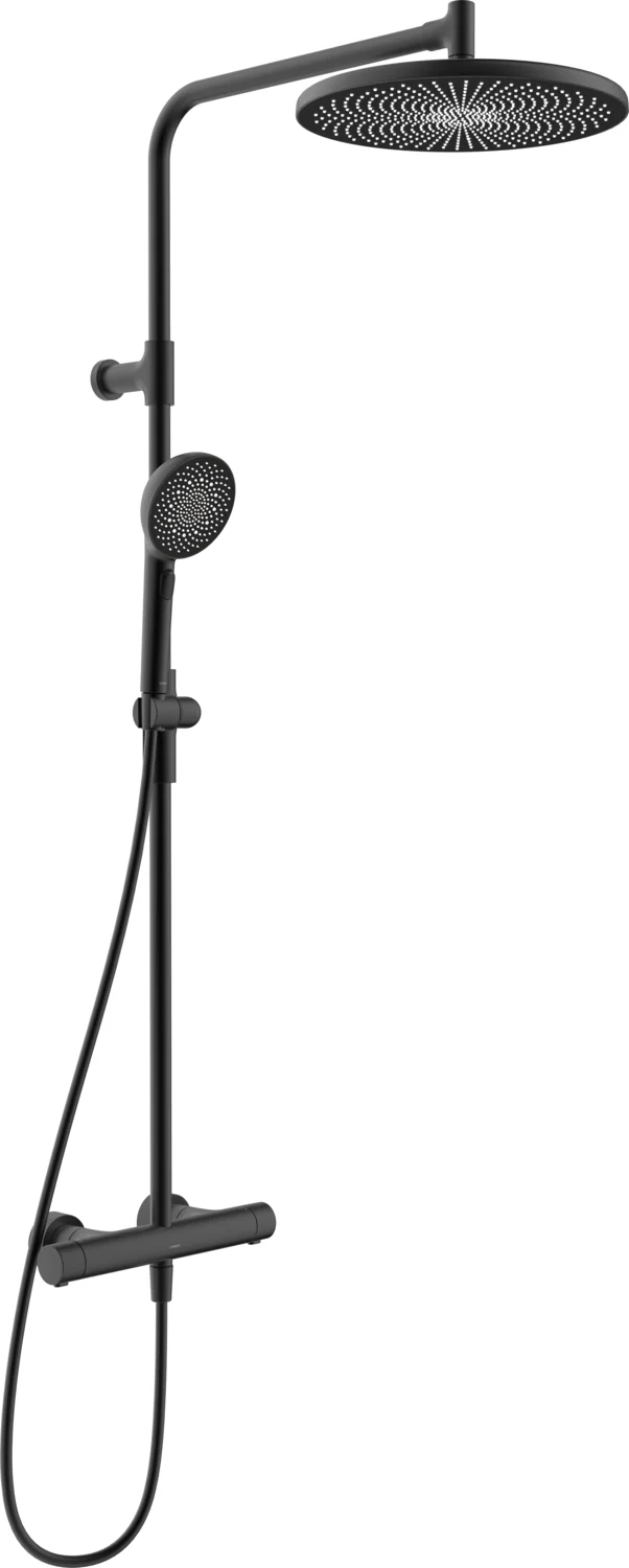 HansaAURELIA Regenbrause-Duscharmatur 4719 3-strahlig Matt-Schwarz HansaAURELIA Regenbrause-Duscharmatur 4719 3-strahlig Matt-Schwarz