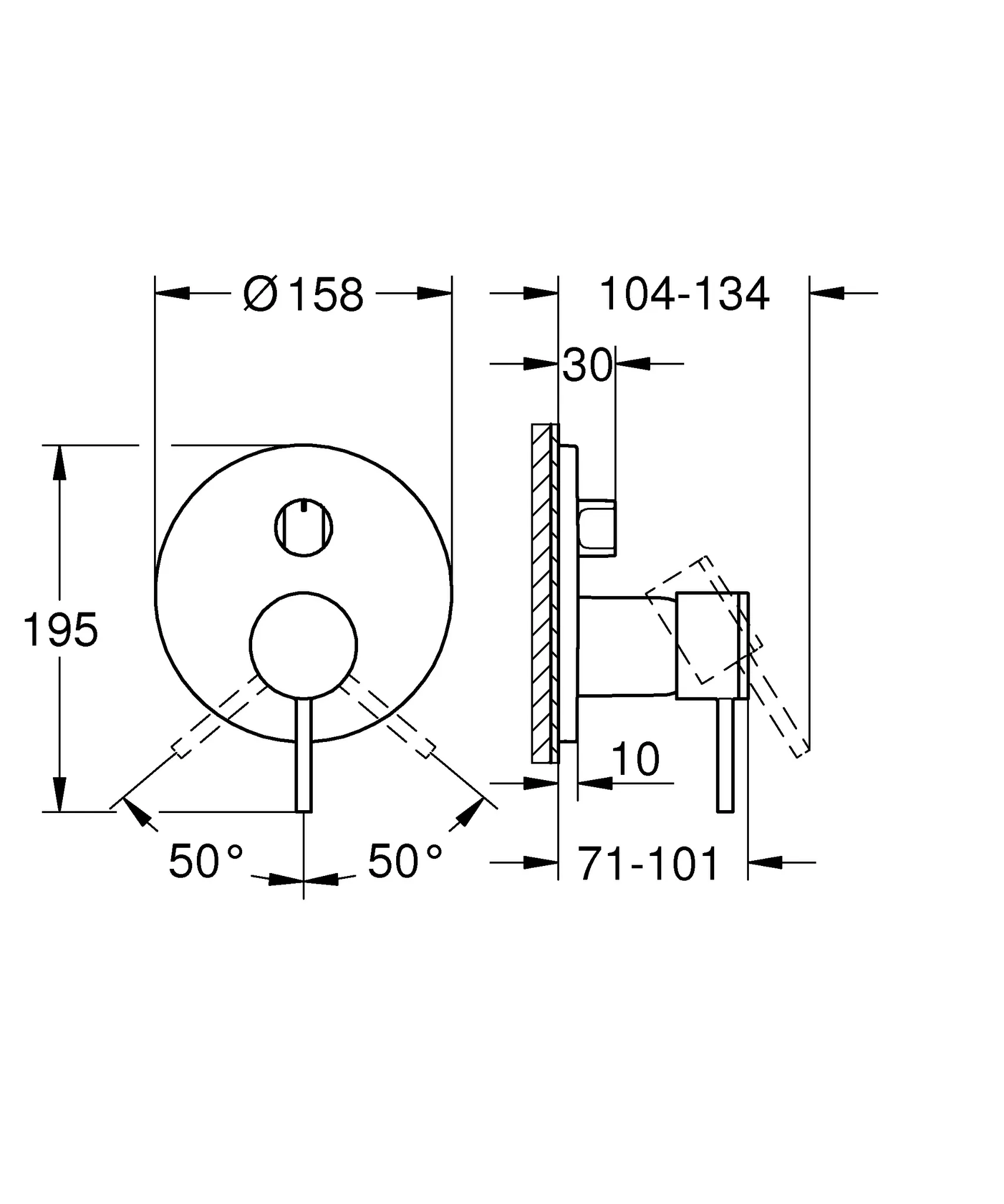Grohe Atrio Einhandbatterie mit 3-Wege Umstellung hard graphite gebürstet Grohe Atrio Einhandbatterie mit 3-Wege Umstellung hard graphite gebürstet