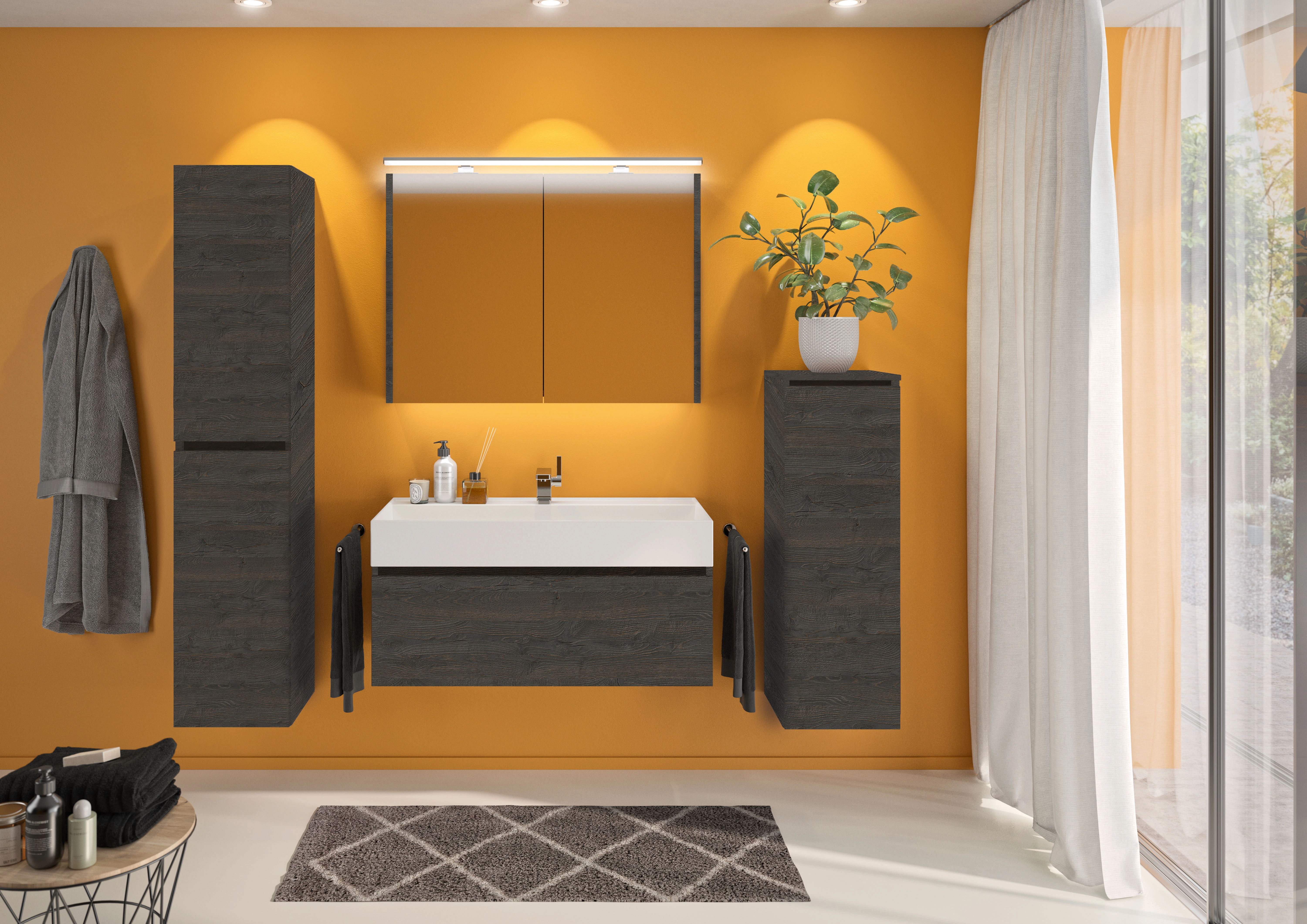 repaBAD Waschtischunterschrank „Base 45“ 600 × 350 × 450 mm in Eiche Classic repaBAD Waschtischunterschrank „Base 45“ 600 × 350 × 450 mm in Eiche Classic