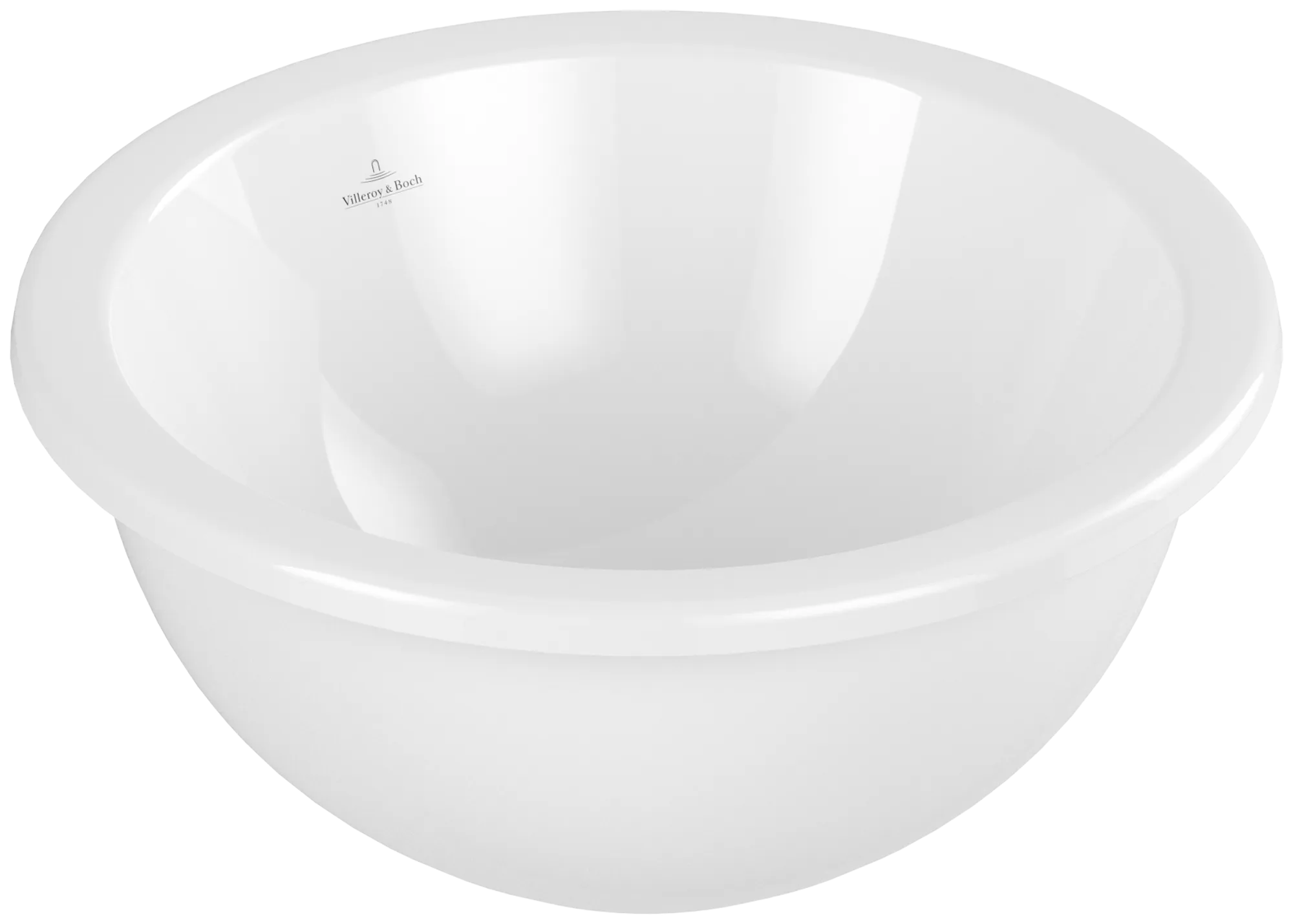 Villeroy & Boch Loop & Friends Einbauwaschbecken 4A6001, 450x450mm, Rund, ohne Überlauf, Weiß Alpin CeramicPlus
