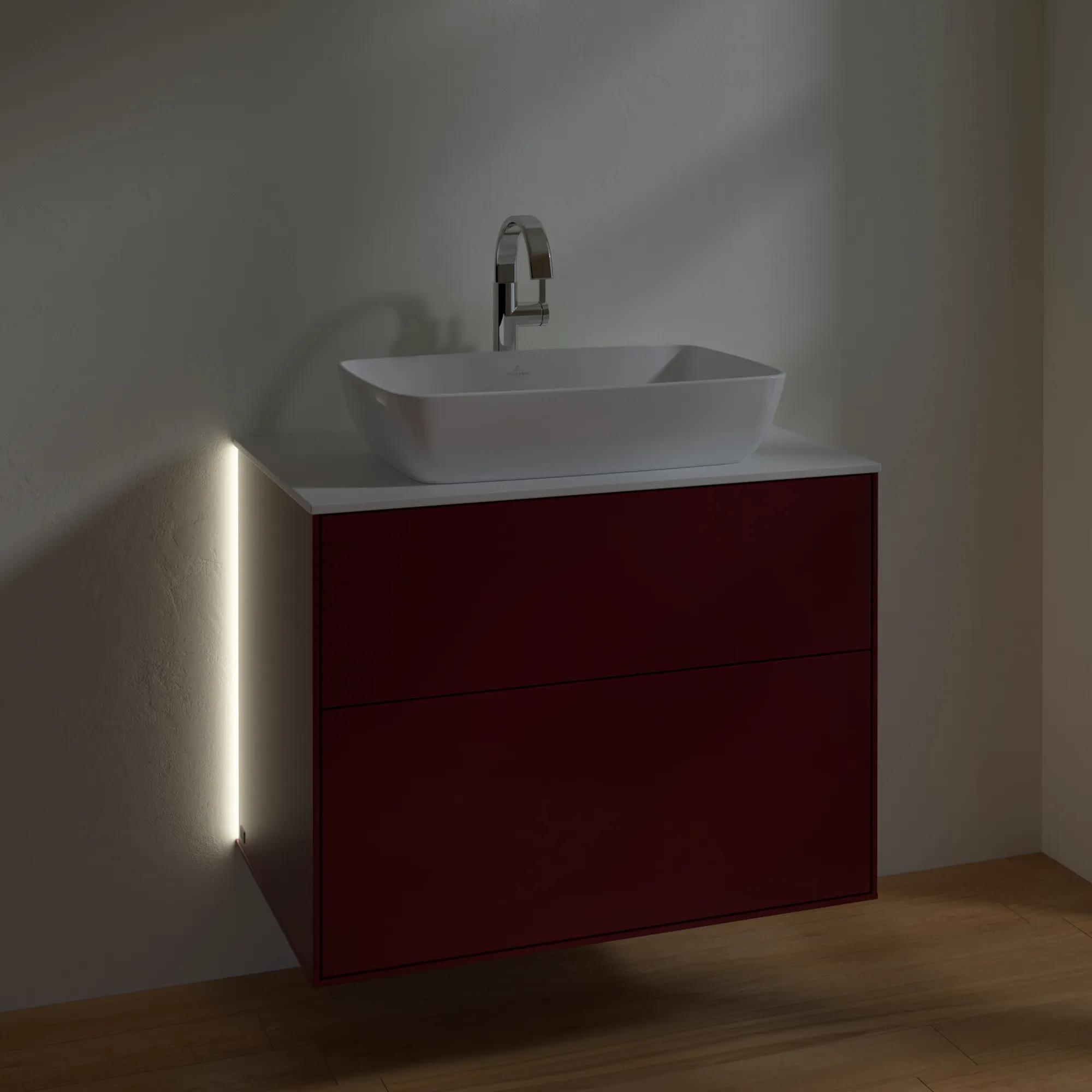 Villeroy & Boch Waschtischunterschrank „Finion“ für Schrankwaschtisch 800 × 603 × 501 mm Peony Matt Lacquer, für Becken mittig, mit Hahnlochbohrung Villeroy & Boch Waschtischunterschrank „Finion“ für Schrankwaschtisch 800 × 603 × 501 mm Peony Matt Lacquer, für Becken mittig, mit Hahnlochbohrung