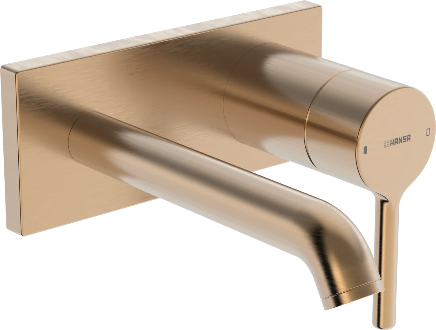 HansaVANTIS Style Waschtischarmatur EHM FM-Set f. WT-Batt. HansaVANTIS Style 5480 Ros. eckig 179 mm bronze gebü