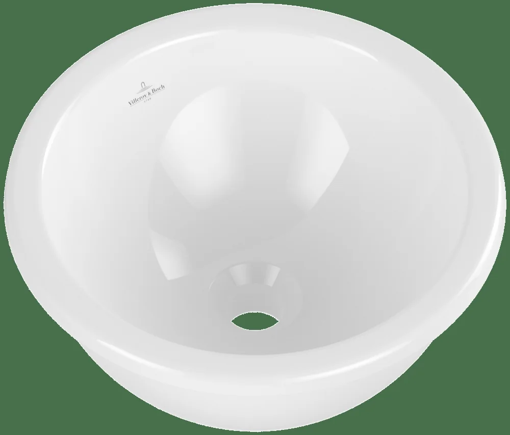 Villeroy & Boch Loop & Friends Einbauwaschbecken 4A5900, 390x390 mm, Rund, mit Überlauf, Weiß Alpin