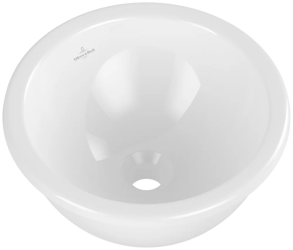 Villeroy & Boch Einbauwaschbecken Loop & Friends, weiß Alpin, 390x390x190 mm, TitanCeram, glänzend, mit Überlauf