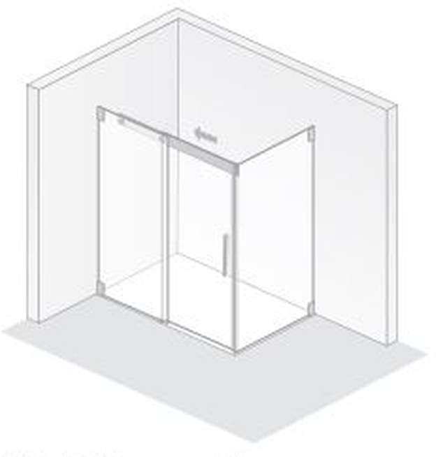 HSK Schiebetür 2-teilig mit Seitenwand „K2“ Glas Linea 01 (80 cm) HSK Schiebetür 2-teilig mit Seitenwand „K2“ Glas Linea 01 (80 cm)