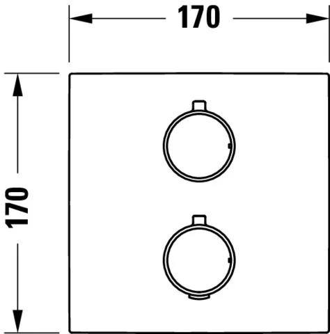 Duravit Zweihand-Unterputz-Armatur „Thermostatarmaturen“ in Chrom Duravit Zweihand-Unterputz-Armatur „Thermostatarmaturen“ in Chrom