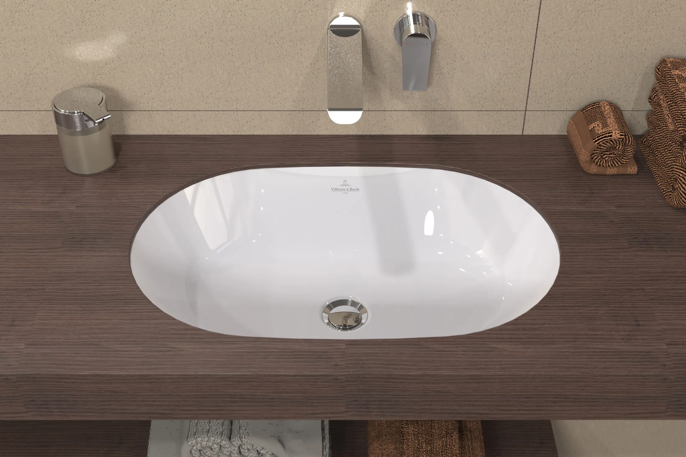 Villeroy & Boch Unterbauwaschtisch „Architectura“ 630 × 430 × 175 mm, ohne Hahnlochbohrung in Weiß Alpin Villeroy & Boch Unterbauwaschtisch „Architectura“ 630 × 430 × 175 mm, ohne Hahnlochbohrung in Weiß Alpin