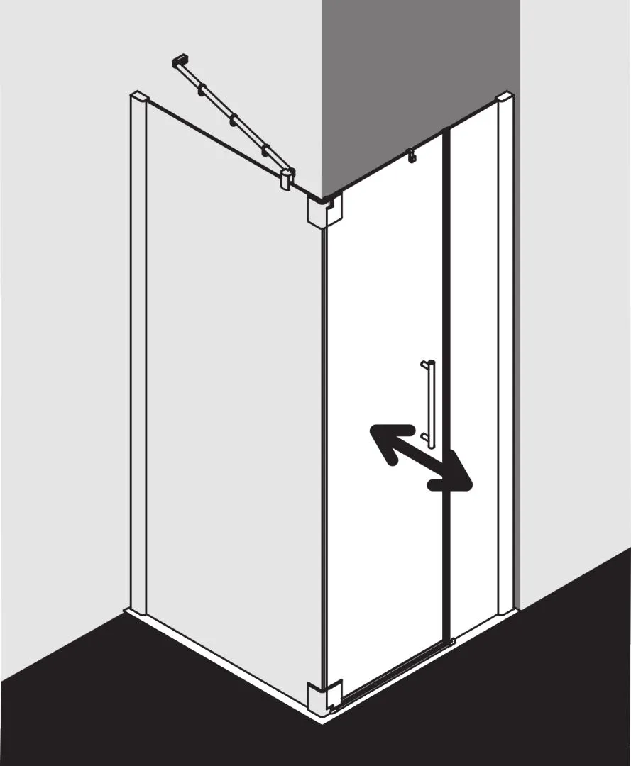 PASA XP PX1FR Pendeltür 1-flügelig und Festfeld rechts, für Ecke, Höhe 1850 mm, Wanneneinbaumaß 880-910 mm, Breitenverstellmaß 870-900 mm, Glasaußenkante 855-885 mm, Farbe Silber Mattglanz, Glas ESG Klar PASA XP PX1FR Pendeltür 1-flügelig und Festfeld rechts, für Ecke, Höhe 1850 mm, Wanneneinbaumaß 880-910 mm, Breitenverstellmaß 870-900 mm, Glasaußenkante 855-885 mm, Farbe Silber Mattglanz, Glas ESG Klar