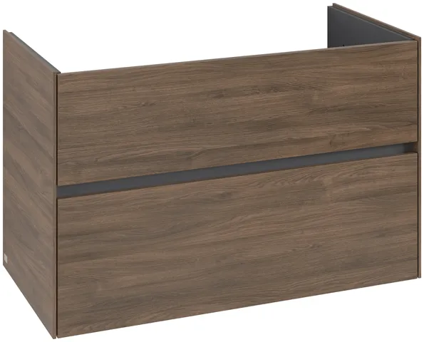 Villeroy & Boch Waschtischunterschrank „Collaro“ 961 × 610 × 480 mm Arizona Oak, ohne Beleuchtung, für Becken mittig