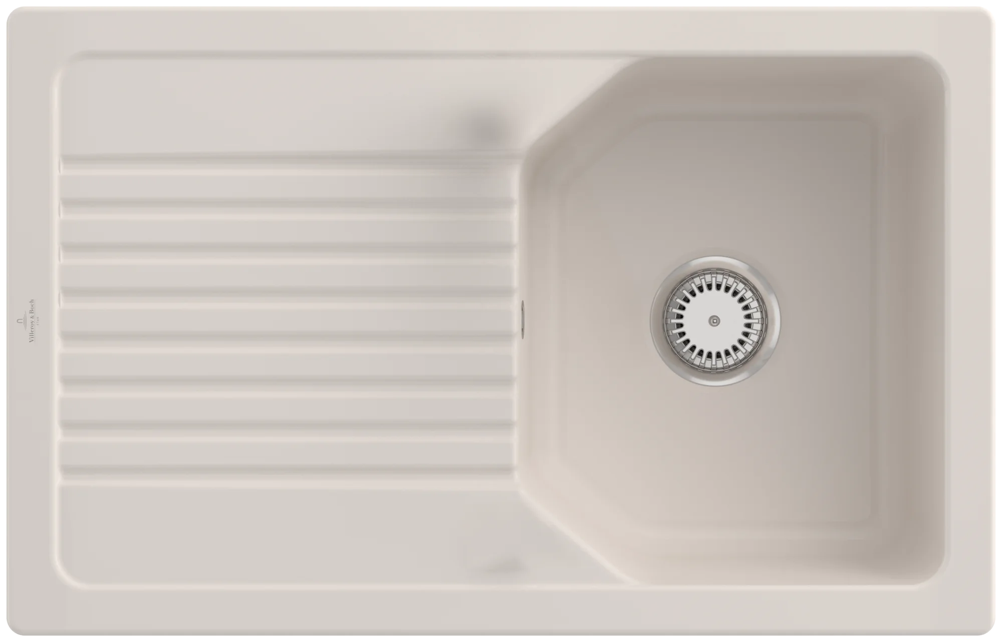 Villeroy & Boch Einbauspüle Linara 45 Crema CeramicPlus 800x510 mm TitanCeram Handbetätigung