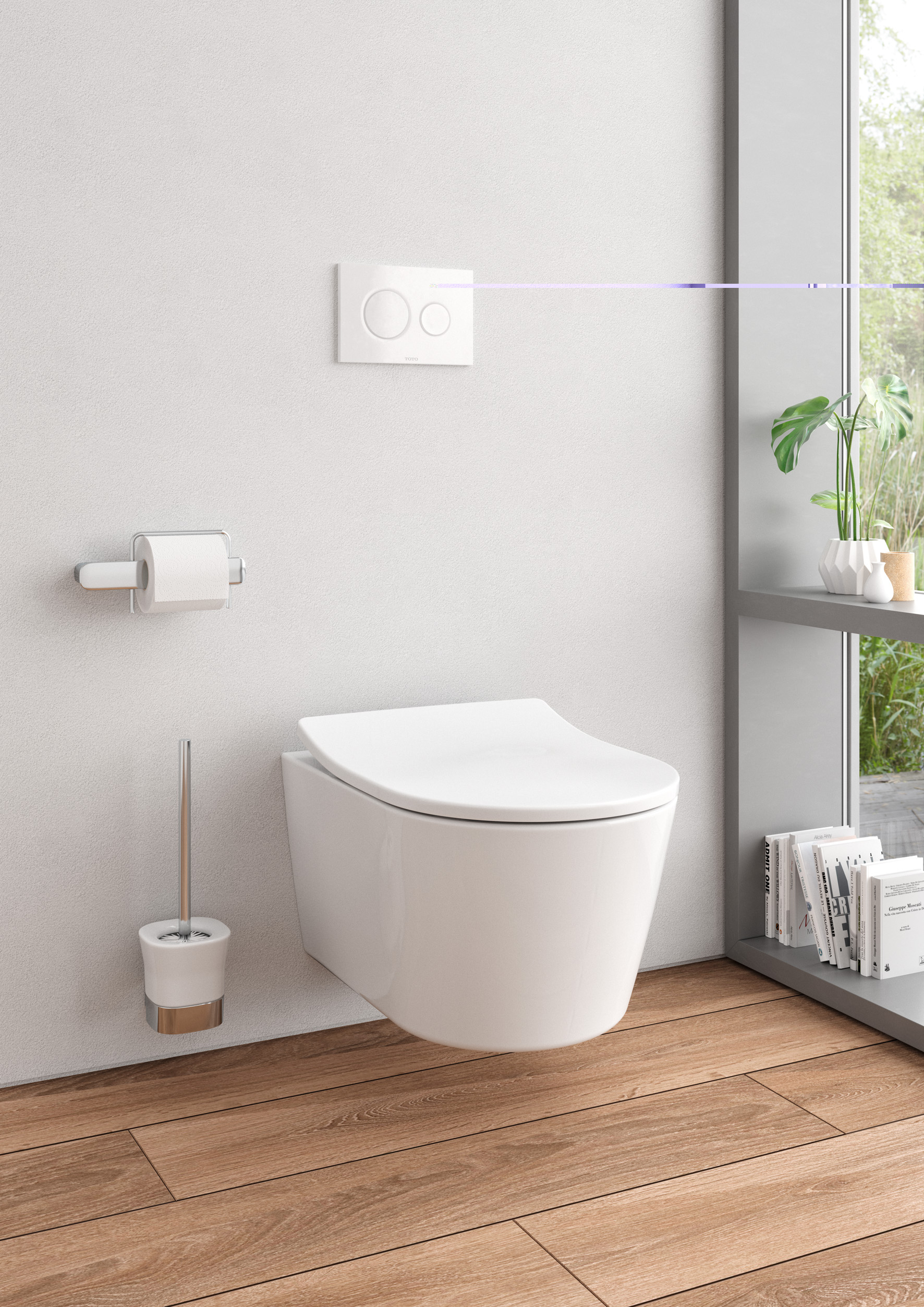 Toto Wand-Tiefspül-WC randlos „RP“ 380 × 335 × 540 mm in weiß Toto Wand-Tiefspül-WC randlos „RP“ 380 × 335 × 540 mm in weiß