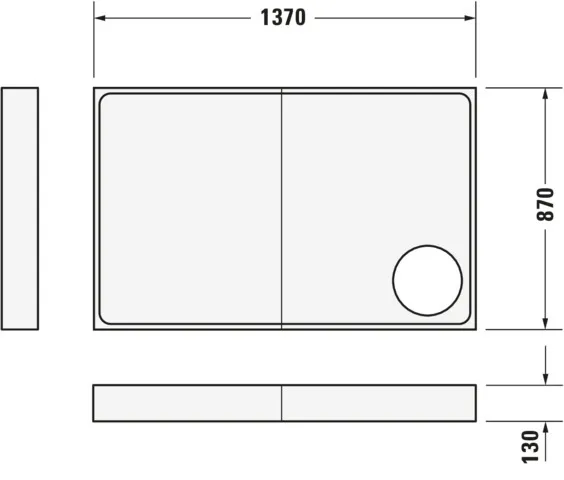 Duravit rechteck Duschwanne „Starck Slimline“ 140 × 90 cm 