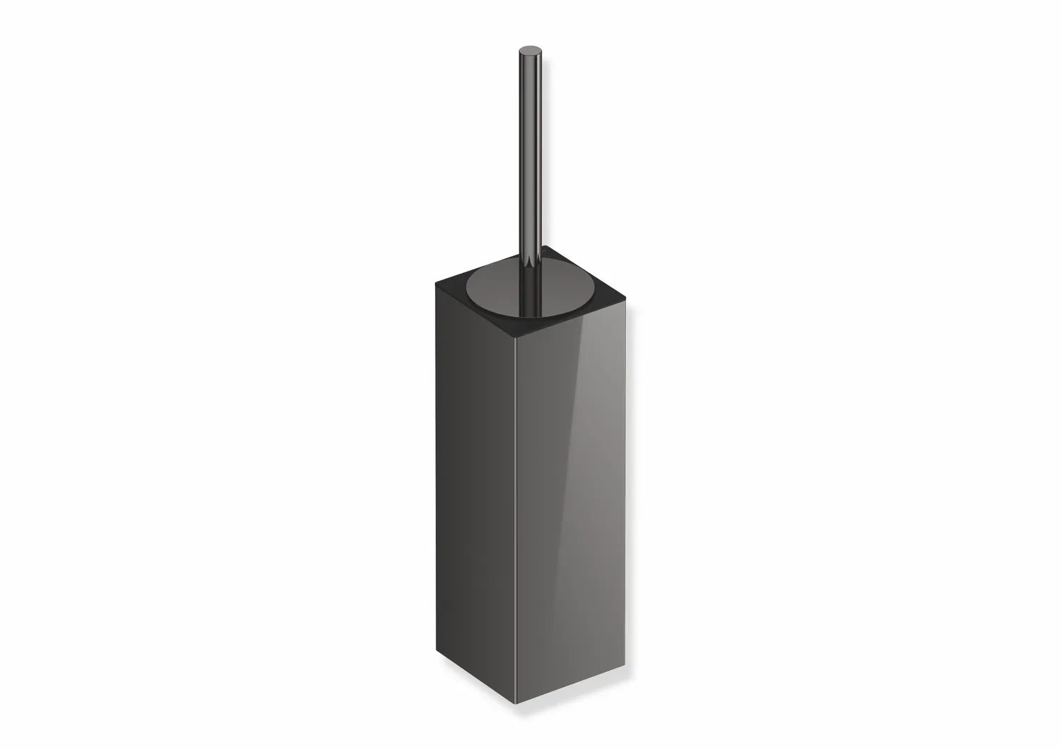 HEWI WC-Bürstengarnitur System 900Q PG60, Edelstahl, PVD, schwarz mattem Kunststoff, Wandmontage