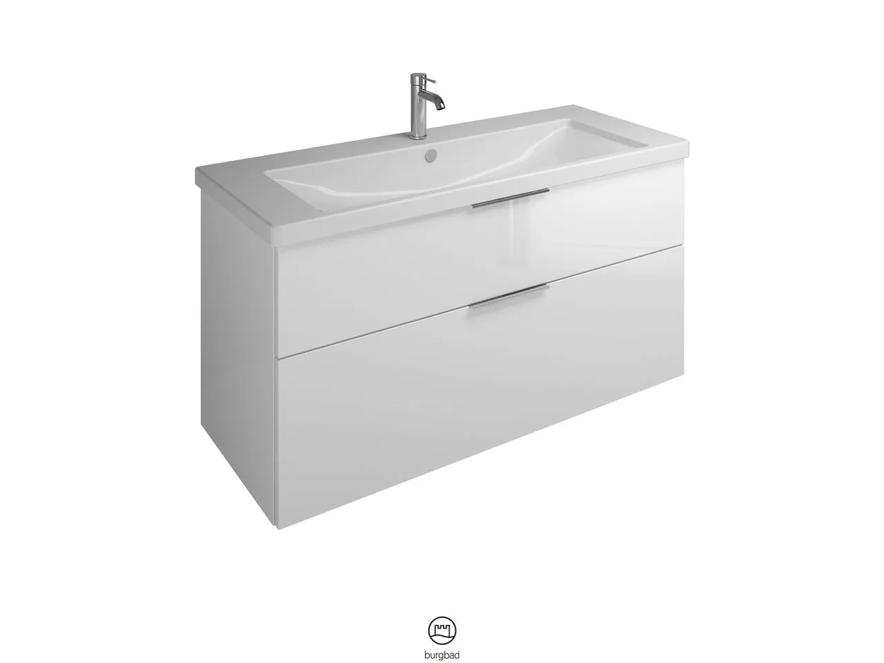 burgbad Badmöbelset Keramik-Waschtisch inkl. Waschtischunterschrank „Eqio“ 123 × 64,5 × 49 cm Griffleiste, Schwarz Matt, in Eiche Dekor Cashmere burgbad Badmöbelset Keramik-Waschtisch inkl. Waschtischunterschrank „Eqio“ 123 × 64,5 × 49 cm Griffleiste, Schwarz Matt, in Eiche Dekor Cashmere