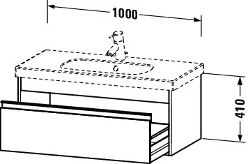 Duravit Waschtischunterschrank wandhängend „Ketho“ 100 × 41 × 45,5 cm in Leinen Duravit Waschtischunterschrank wandhängend „Ketho“ 100 × 41 × 45,5 cm in Leinen