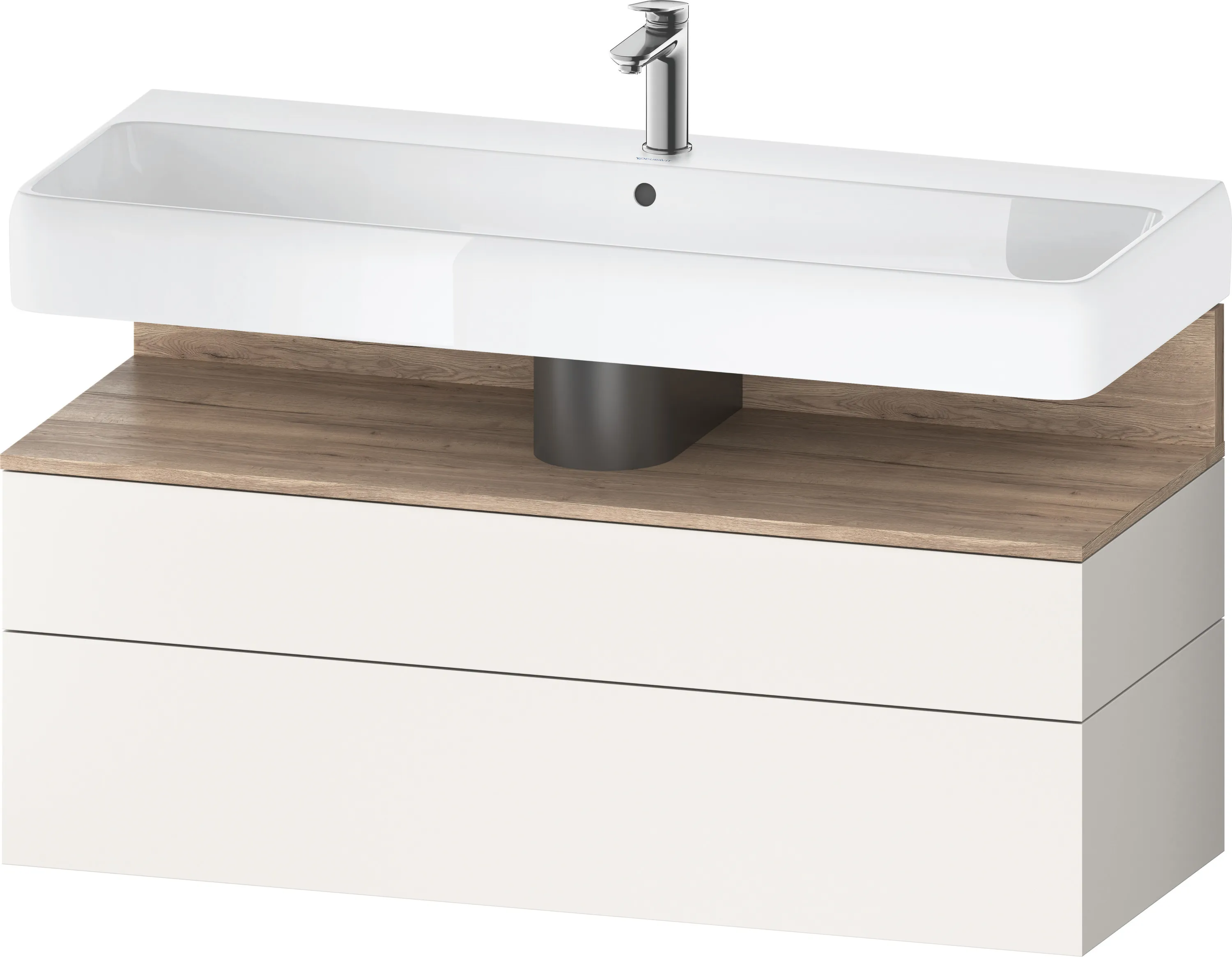 Duravit Waschtischunterschrank wandhängend „Qatego“ 119 × 59 × 47 cm, mit Beleuchtung