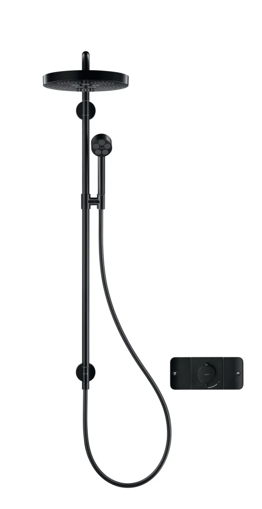 Hansgrohe AXOR One Showerpipe 280 1jet Unterputz, mattschwarz, 280 mm Brausekopfgröße, PowderRain und Rain Strahlarten, DN15 Anschluss Hansgrohe AXOR One Showerpipe 280 1jet Unterputz, mattschwarz, 280 mm Brausekopfgröße, PowderRain und Rain Strahlarten, DN15 Anschluss