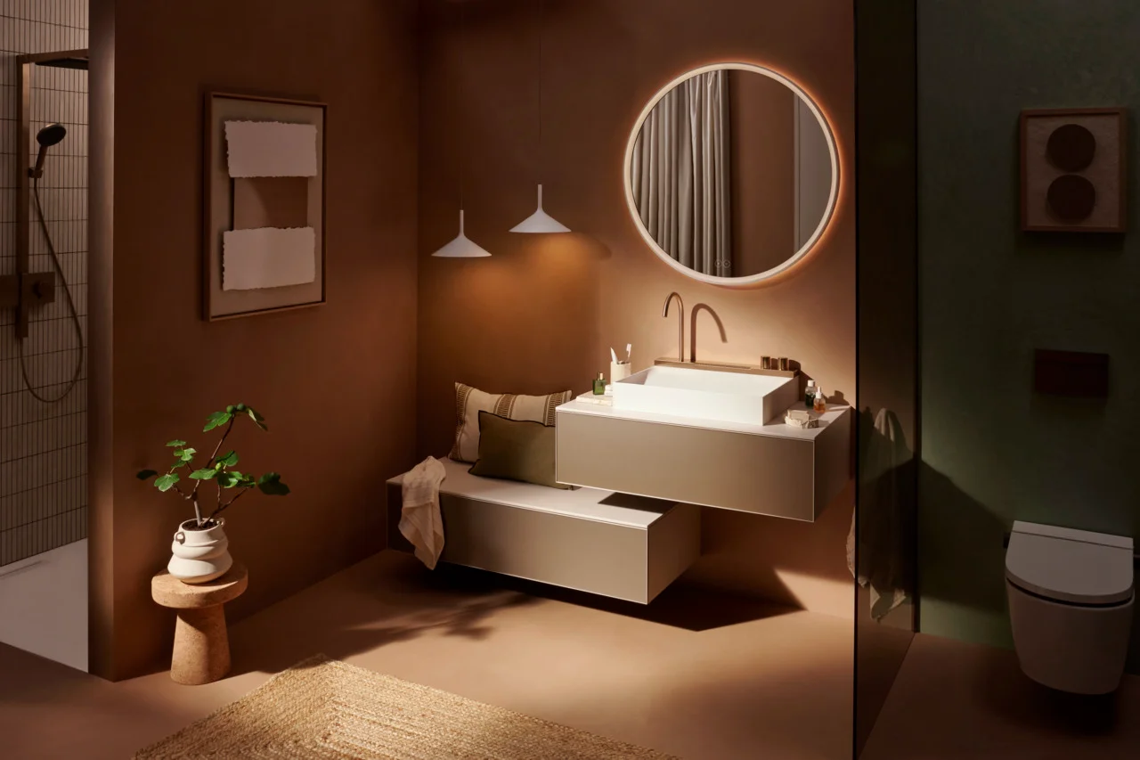 Hansgrohe Xarita S Spiegel 900/50 mit LED-Beleuchtung, kapazitivem Berührungssensor und AntiFog-Funktion in Mattweiß