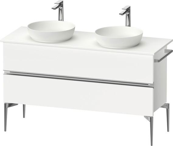 Duravit Waschtischunterschrank „Sivida“ 131,5 × 54,8 × 47,5 cm in Weiß Matt, Weiß Matt