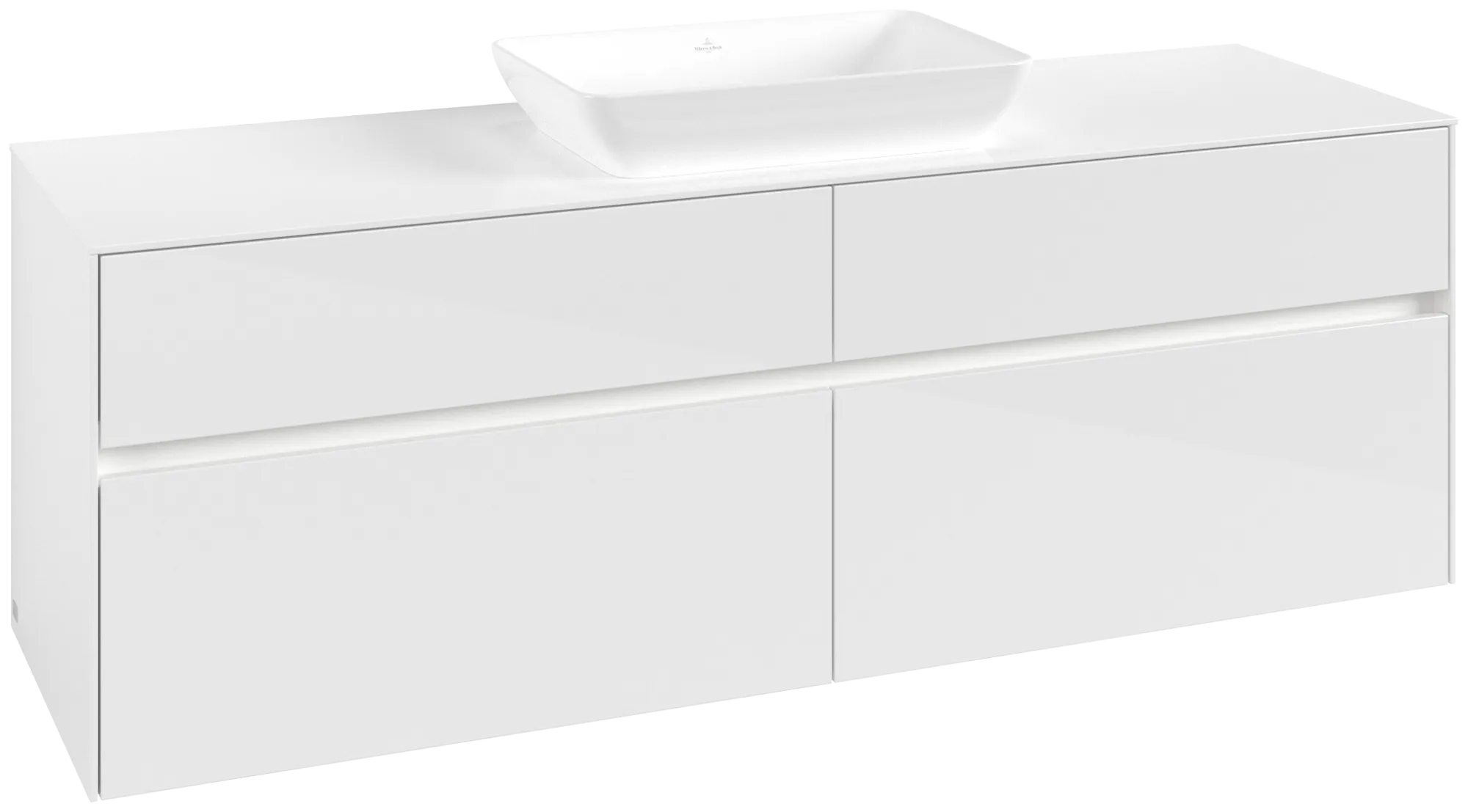 Villeroy & Boch Collaro Waschbeckenunterschrank C120B0, 1600x548x500mm, Glossy White