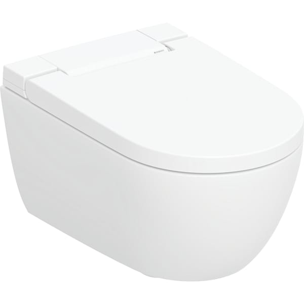 AquaClean Alba WC-Komplettanlage Wand-WC: WC-Keramik: weiß / KeraTect, Designabdeckung: weiß