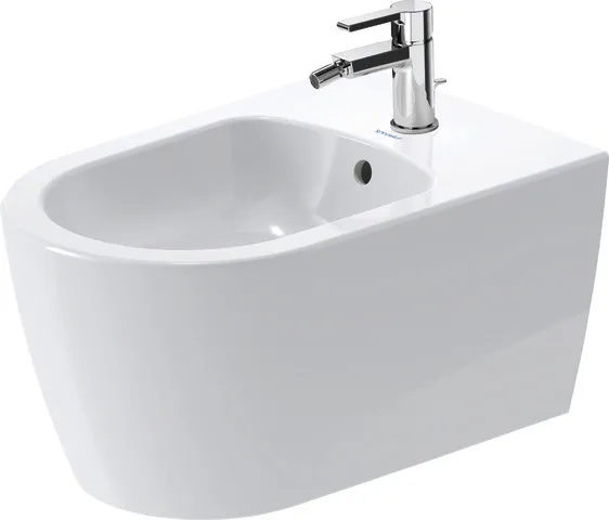 Duravit Wand-Bidet „ME by Starck“, Befestigung verdeckt 37 × 57 × 29,5 cm in Weiß Hochglanz Duravit Wand-Bidet „ME by Starck“, Befestigung verdeckt 37 × 57 × 29,5 cm in Weiß Hochglanz