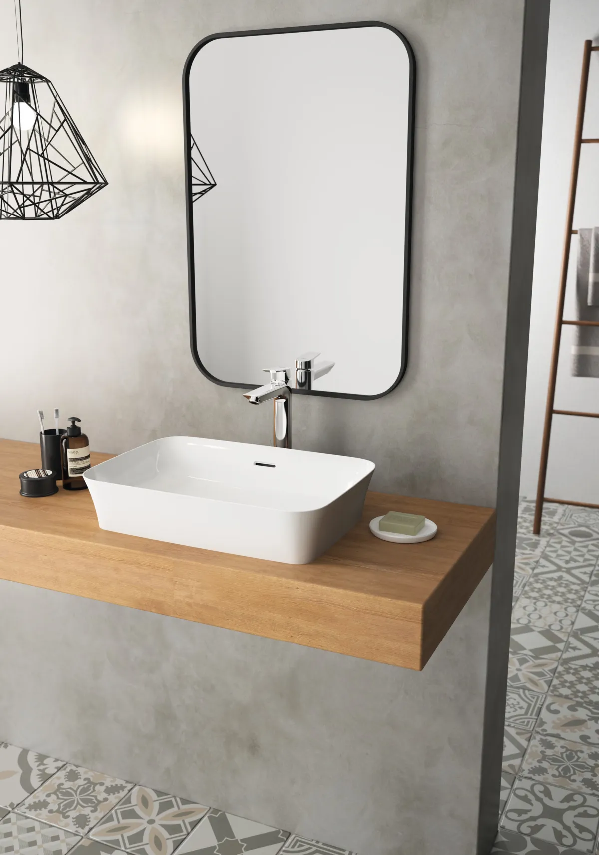 Waschtischarmatur Tesi, Grande, BlueStart, 5 l/min., mit Ablaufgarnitur, Ausladung 123mm, Chrom Waschtischarmatur Tesi, Grande, BlueStart, 5 l/min., mit Ablaufgarnitur, Ausladung 123mm, Chrom