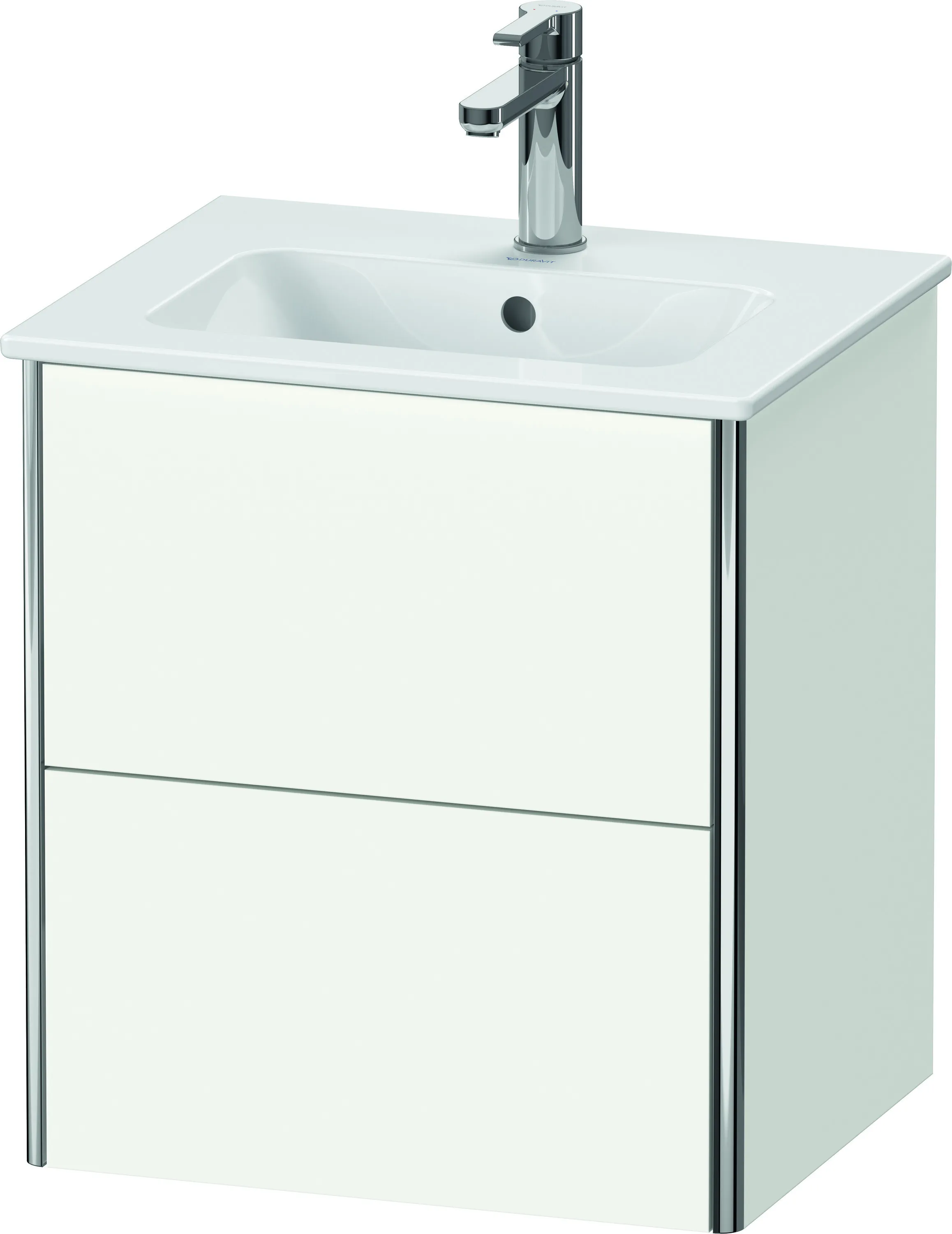 Duravit Waschtischunterschrank wandhängend „XSquare“ 51 × 56 × 41,8 cm Weiß Seidenmatt