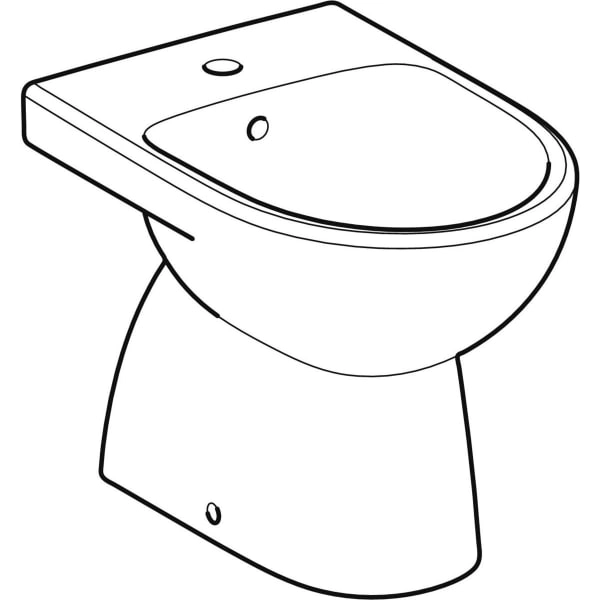 Stand-Bidet „Renova“, mit Überlauf, Befestigung verdeckt 35 × 40 × 52 cm