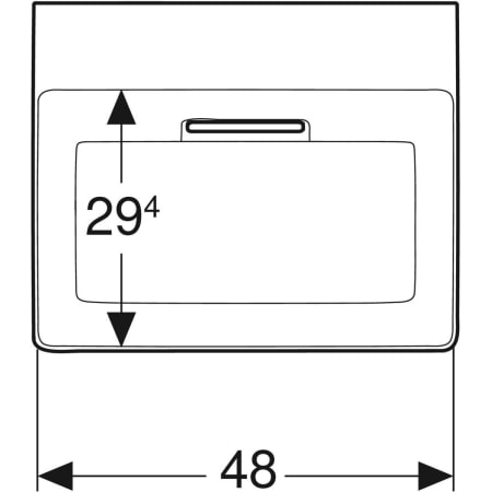 Aufsatzwaschtisch „One“ mit horizontalem Ablauf, rechteckig 50 × 41 cm mit KeraTect®