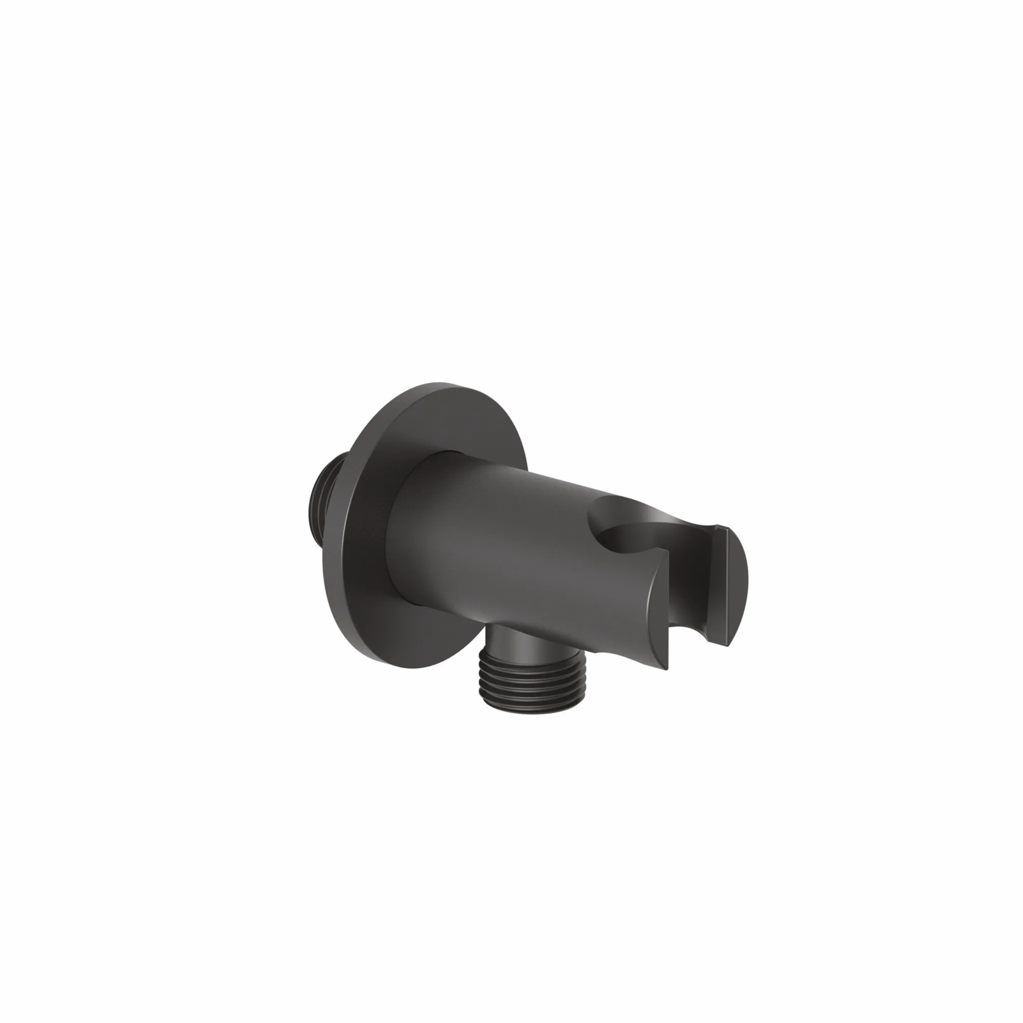 Kludi A-QA Wandanschlussbogen mit Brausehalter rund Mattschwarz DN 15, Ausladung 48 mm Kludi A-QA Wandanschlussbogen mit Brausehalter rund Mattschwarz DN 15, Ausladung 48 mm
