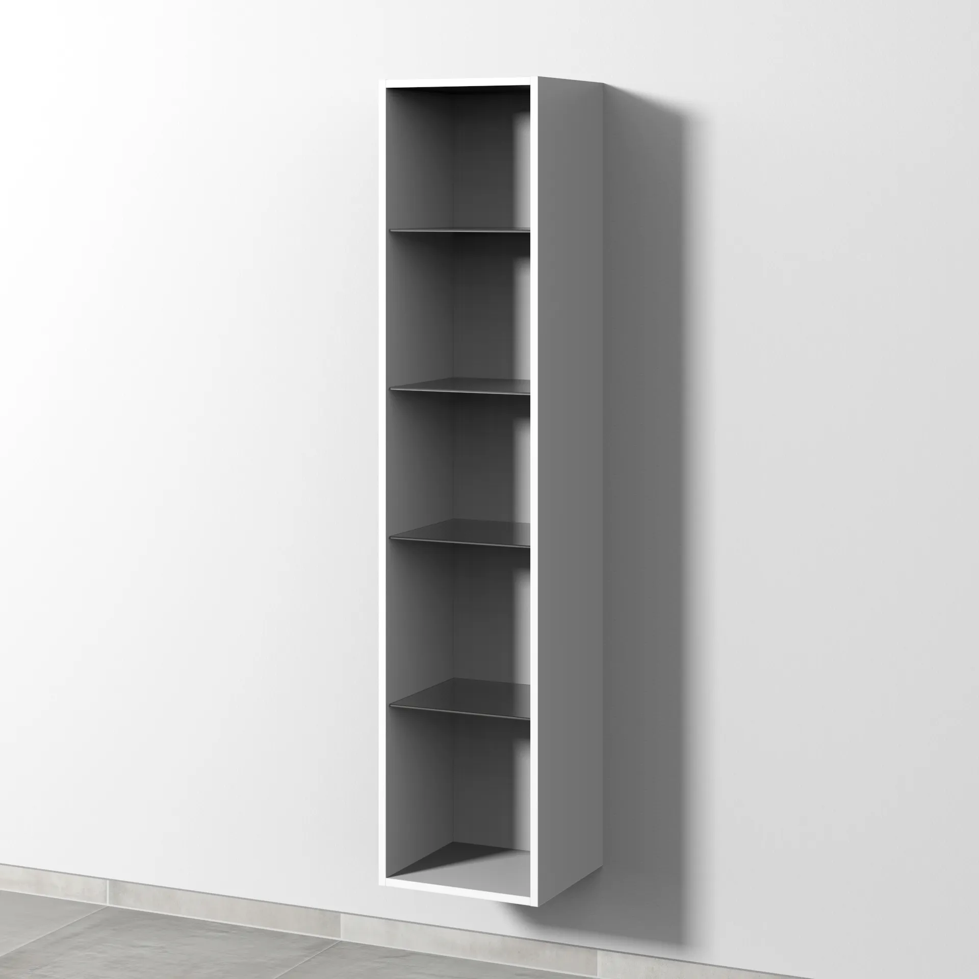 Sanipa Regal „2morrow“ 350 × 1615 × 328 mm in Weiß-Soft