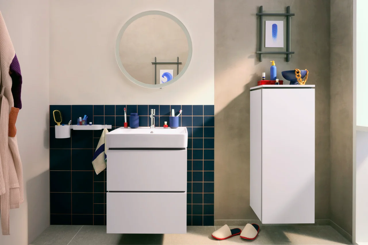 Hansgrohe Waschtisch Xanuia Q, weiß, 600x480 mm, wandhängend mit Hahnloch und Überlauf