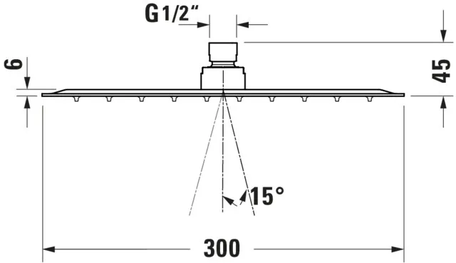 Kopfbrause 300x300mm, Eckig, Rain Bronze Gebürstet Kopfbrause 300x300mm, Eckig, Rain Bronze Gebürstet
