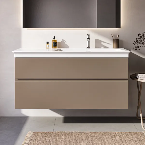 Ideal Standard Waschtischunterschrank „Finesse“ 120 × 55 × 50,5 cm Greige matt